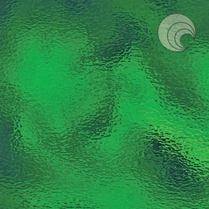Oceanside Medium Green Hammered Transparent Fusible