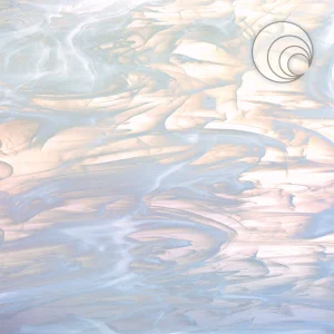 Oceanside Clear/White Wispy Smooth Fusible