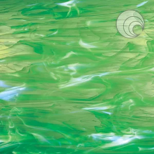 Oceanside Pale Green/White Wispy Smooth Fusible