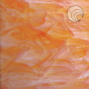Oceanside White/Orange Smooth Fusible