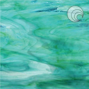 Oceanside Aqua-Lime Pearl Opal Fusible