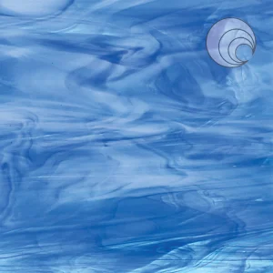 Oceanside Sky Blue Dark Blue/White Smooth Fusible